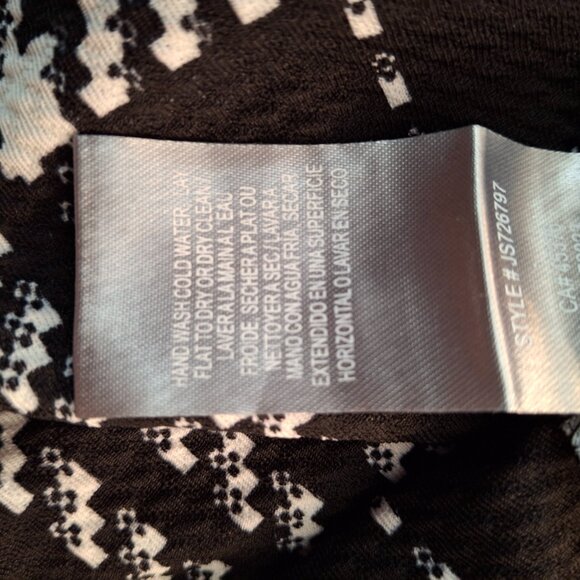 Plus Palazzo Wide Leg Jumpsuit, LG Stretch, Plaid Geometric, Slip On, New w Tags - Picture 14 of 16